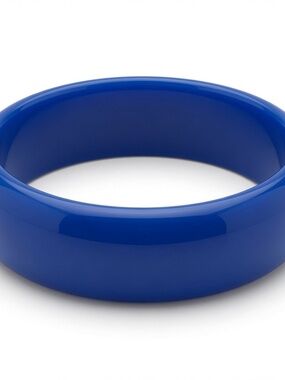 Royal Blue Resin Statement Bangle – 65mm
